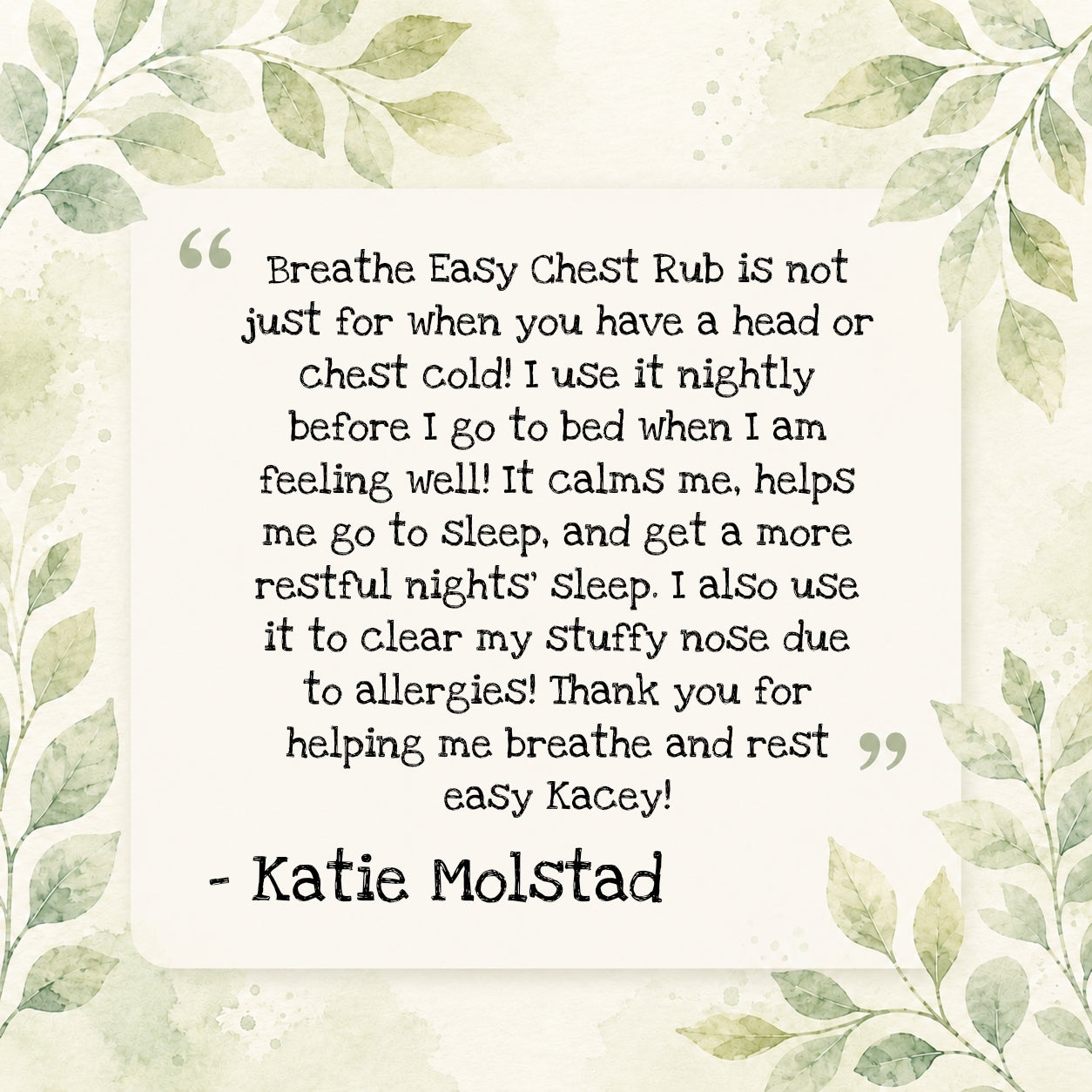 Breathe Easy Chest Rub (ages 12 years+)