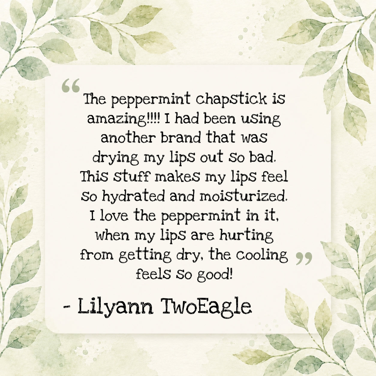 Peppermint Lip Balm 🍃